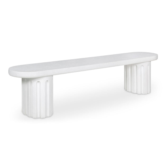 Eris - Outdoor Dining Bench - White