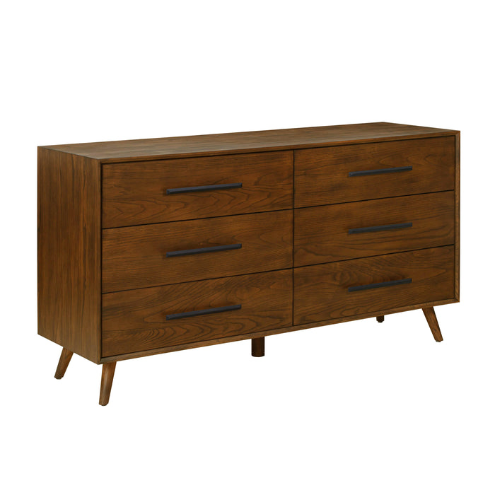 Emery - 6 Drawer Dresser - Pecan