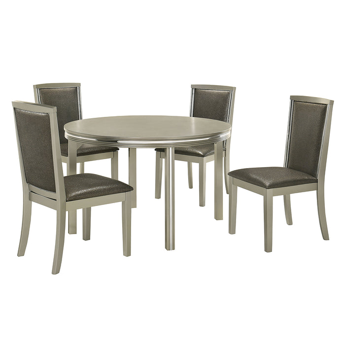 Lumina - Round Table & 4 Chairs - Gray