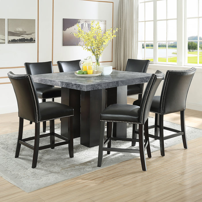 Camila - Square Counter Dining Set - Gray Top