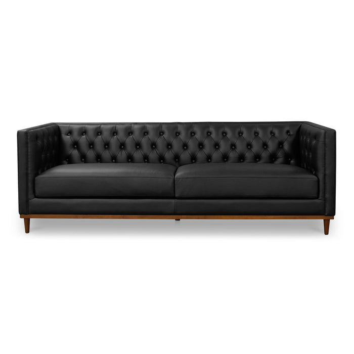 Fielder - Lether Sofa - Black