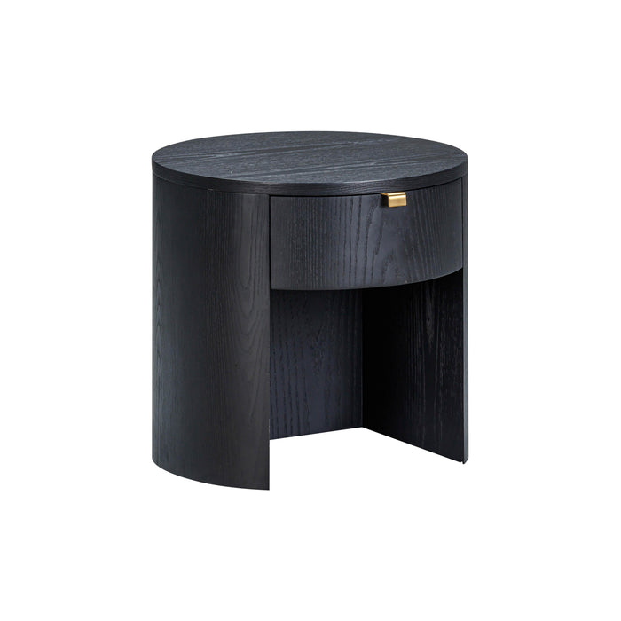 Marlow - Wood Round Nightstand