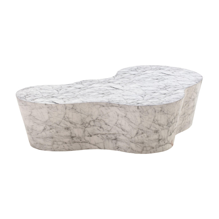 Slab - Marble Coffee Table - Pearl Silver