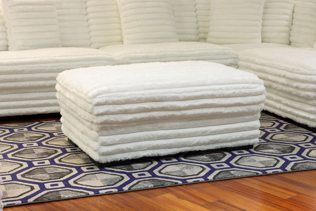 Embrace - 41" Ottoman - White