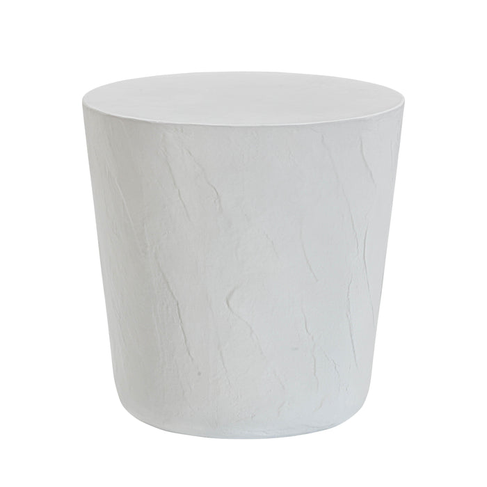 Margot - Faux Plaster Indoor / Outdoor Concrete Stool - Light Grey