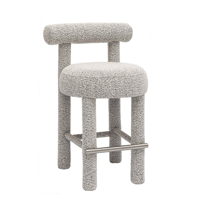 Carmel - Boucle and Solid Wood Counter Stool