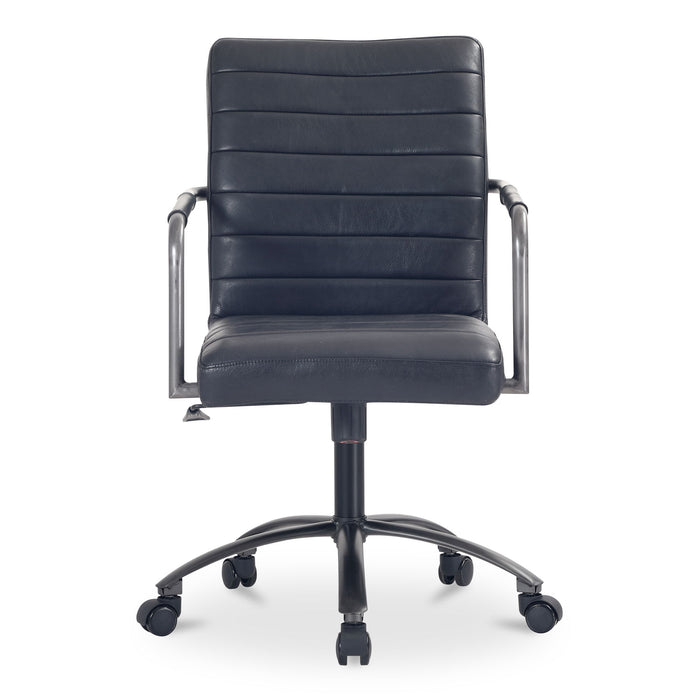 Roy - Office Chair Leather - Black