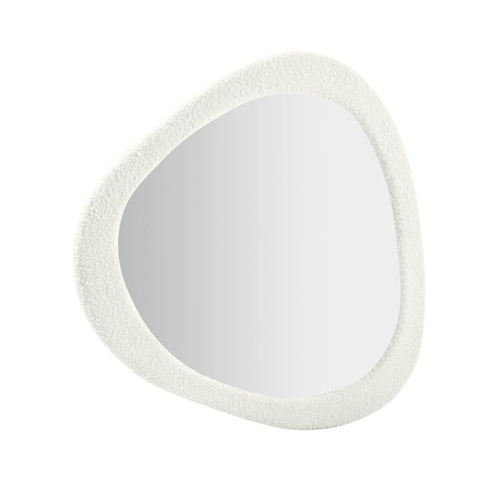 Klaryss - Boucle Triangular Mirror - Cream