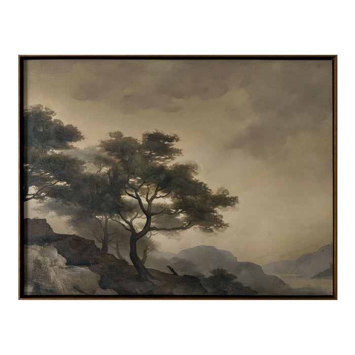 Reverie - Framed Painting - Light Brown