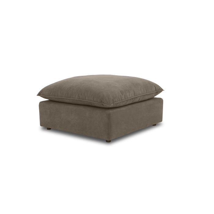 Cali - Velvet Ottoman - Chocolate Brown