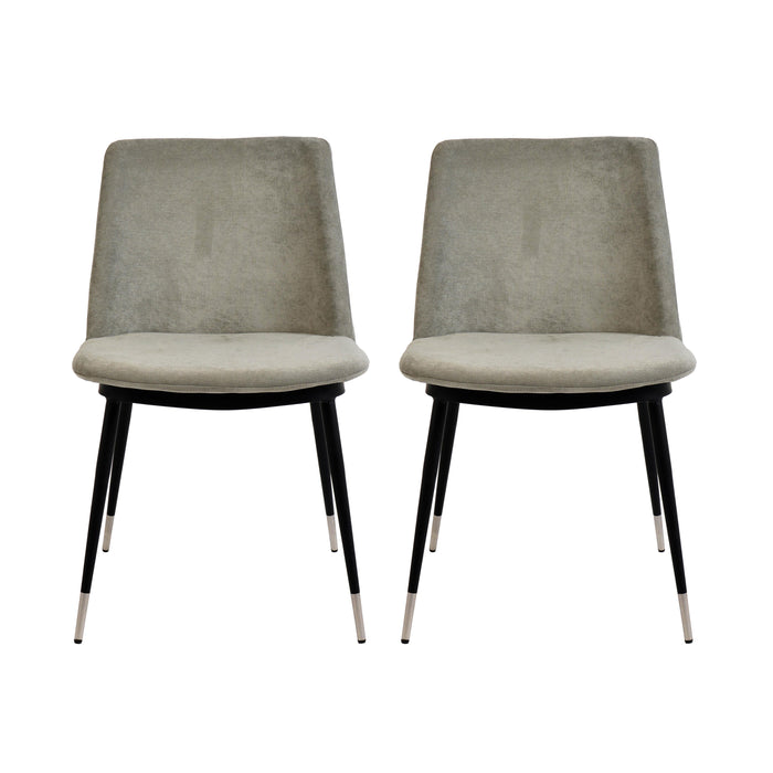 Evora - Velvet Chair With Gold Legs (Set of 2)