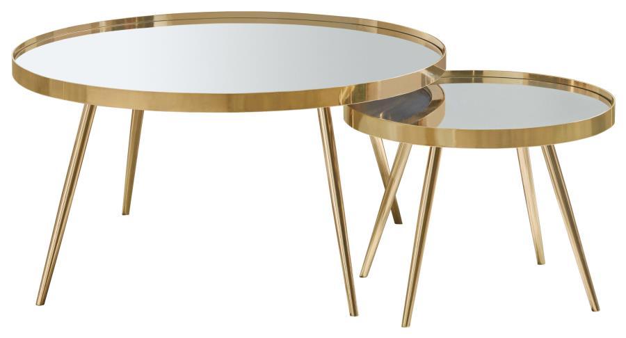 Kaelyn - 2 Piece Mirror Top Nesting Coffee Table