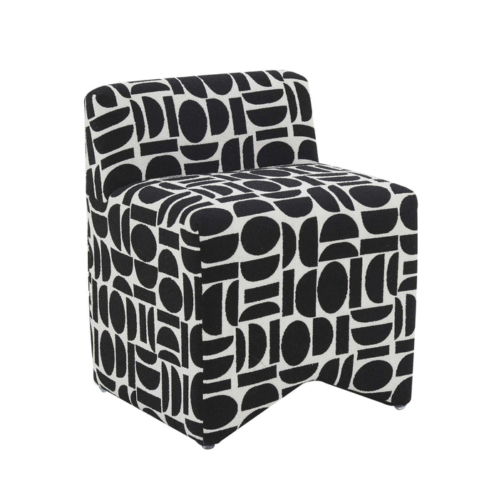 Pippa - Geometric Jacquard Weave Stool