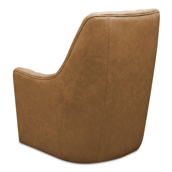 Bowie - Swivel Chair Leather - Tan