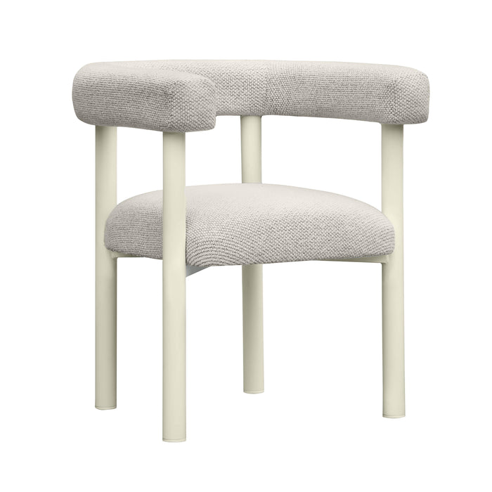 Jackie - Outdoor Textured Dining Chair - Cream