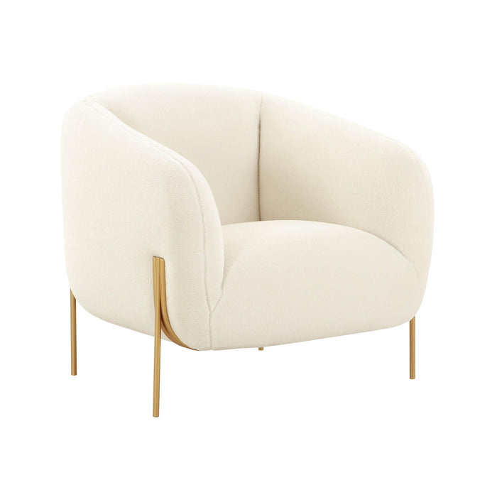 Kandra - Shearling Accent Chair - Cream