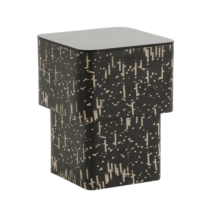 Faye - Glass Side Table - Black