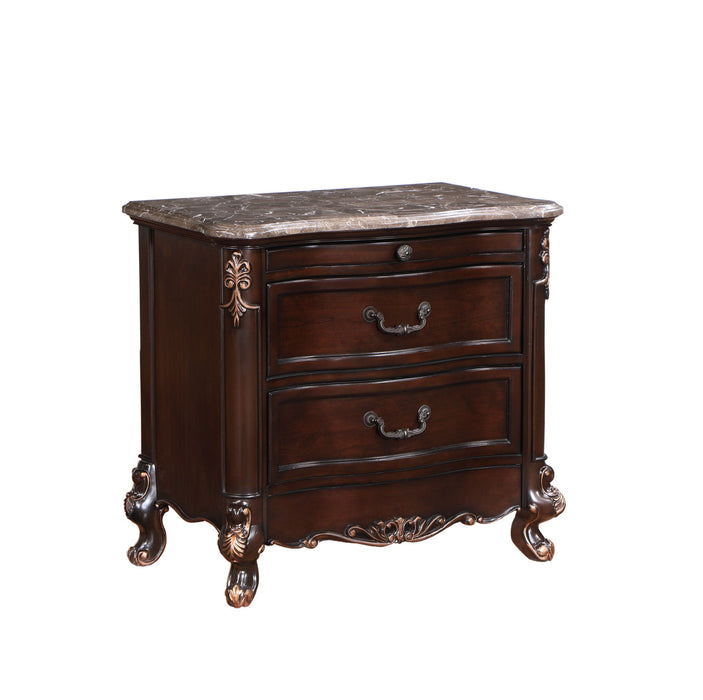 Constantine - Nightstand With Marble Top - Cherry