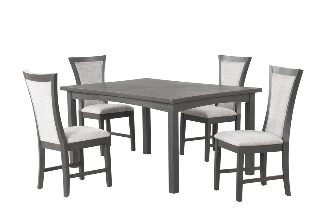 Flair - 5 Piece Dining Set (Table & 4 Chairs) - Gray