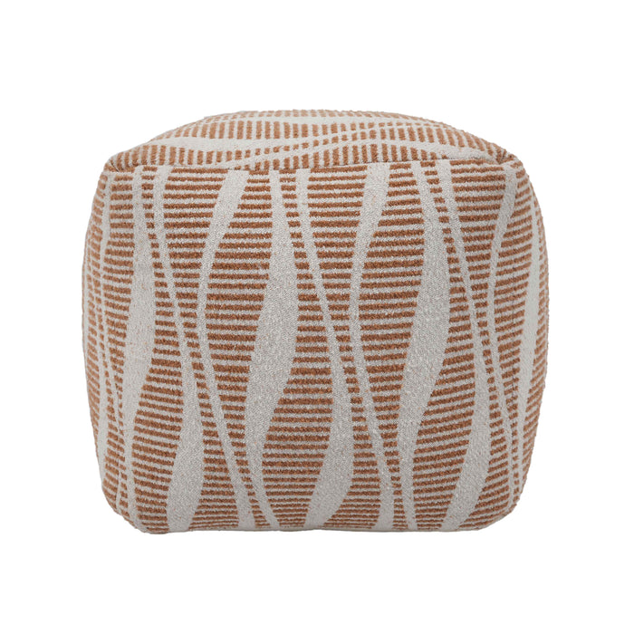 Ember - Woven Pouf - Cream / Natural