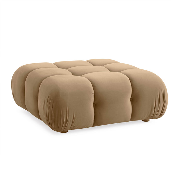 Calliope - Performance Velvet Modular Ottoman - Cafe Au Lait