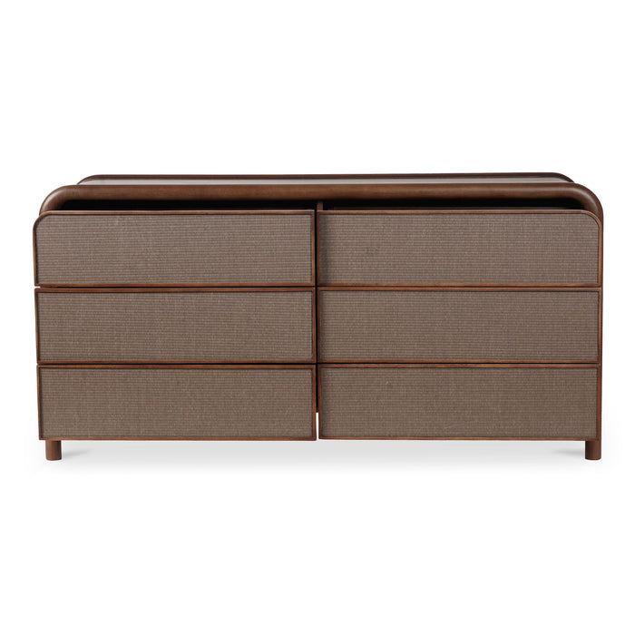 Rye - 6 Drawer Dresser - Warm Brown