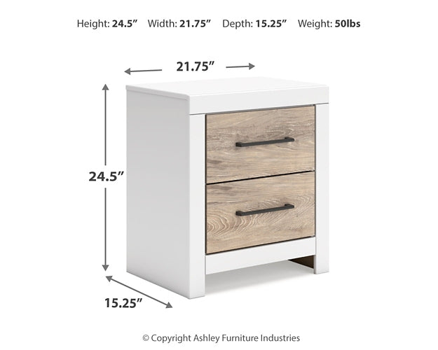 Charbitt Twin Panel Bed with Mirrored Dresser, Chest and 2 Nightstands