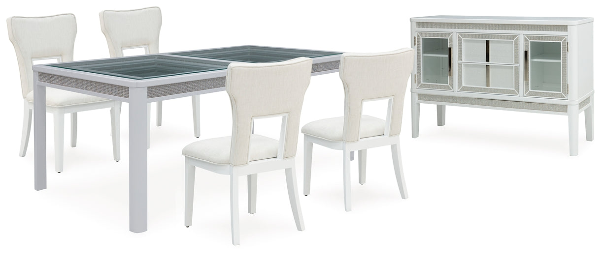 Chalanna Dining Table and 4 Chairs with Storage