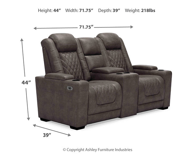 HyllMont PWR REC Loveseat/CON/ADJ HDRST