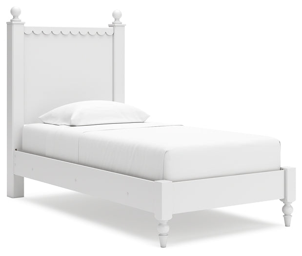 Ashley Express - Mollviney Twin Panel Bed with Nightstand