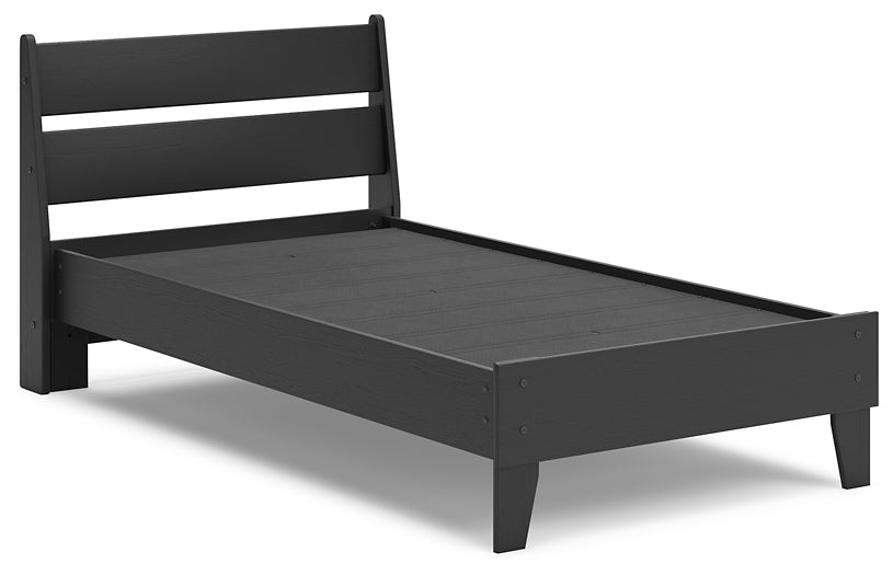 Ashley Express - Socalle Twin Panel Platform Bed with Dresser, Chest and 2 Nightstands