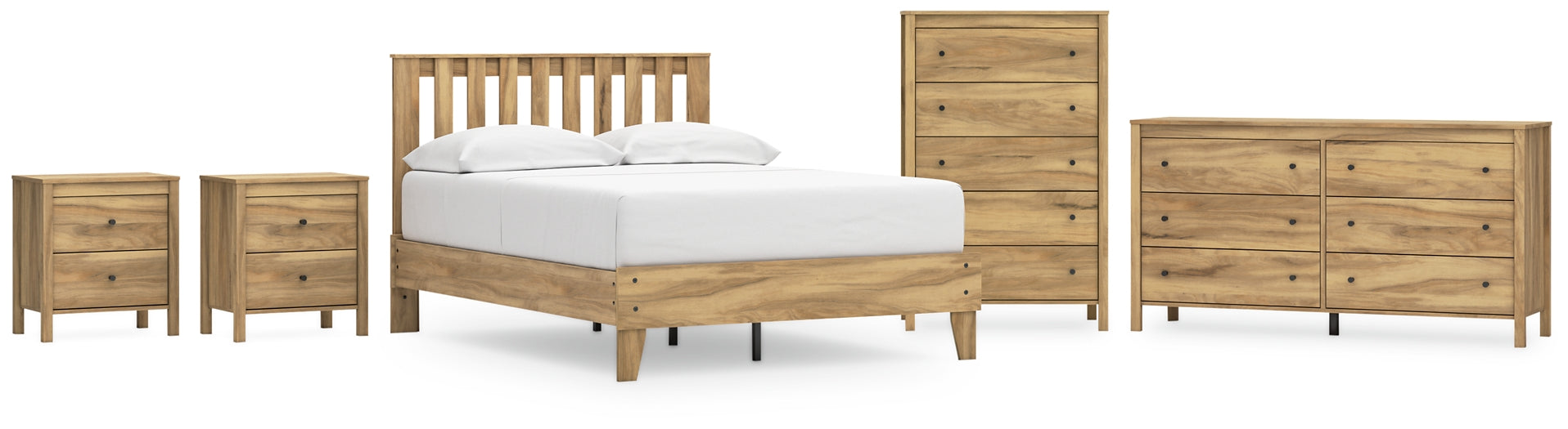 Ashley Express - Bermacy Full Platform Panel Bed with Dresser, Chest and 2 Nightstands