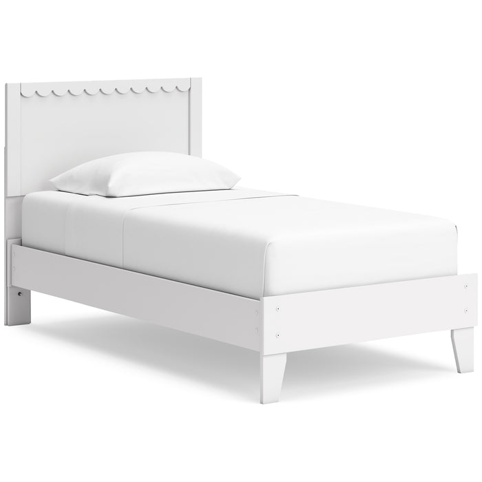 Ashley Express - Hallityn Twin Panel Platform Bed with Dresser, Chest and Nightstand