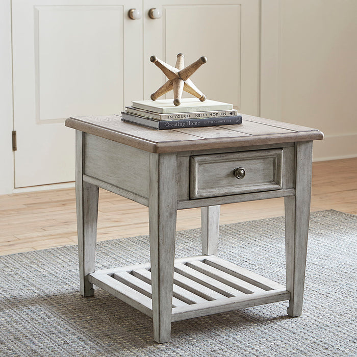 Heartland - Drawer End Table - White