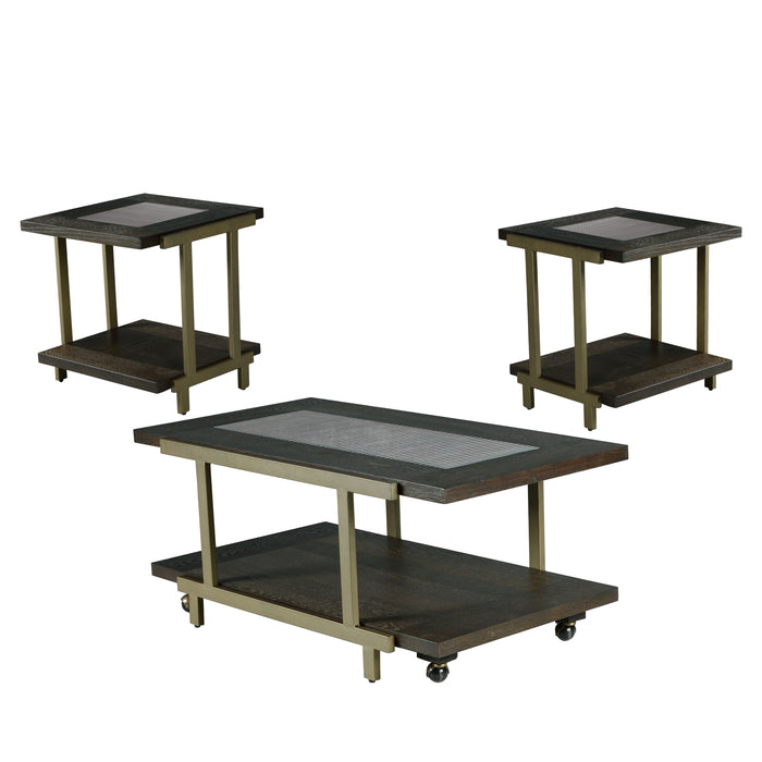 Terrell - 3 Piece Table Set - Brown