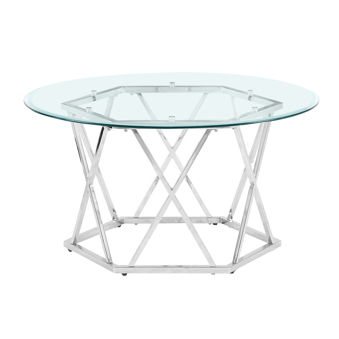 Escondido - Glass Cocktail Table - Silver