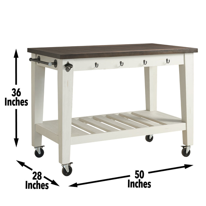 Cayla - Kitchen Cart - Two Tone