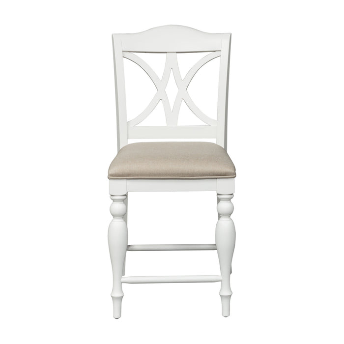 Summer House - Slat Back Counter Chair - White