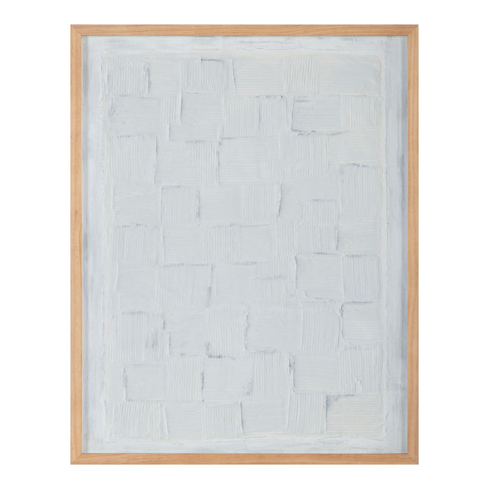 Checkerboard - Framed Painting - White