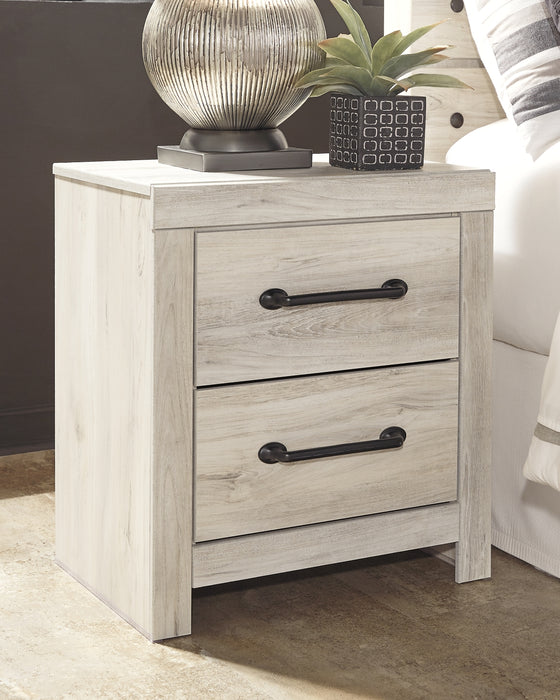 Cambeck Twin Panel Bed with Mirrored Dresser, Chest and Nightstand