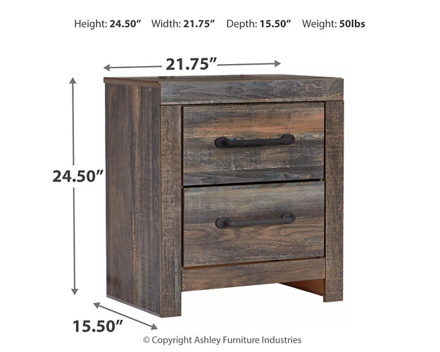 Drystan King Panel Bed with Storage with Mirrored Dresser and 2 Nightstands