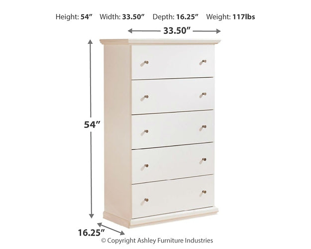 Bostwick Shoals Twin Panel Headboard with Mirrored Dresser and Chest