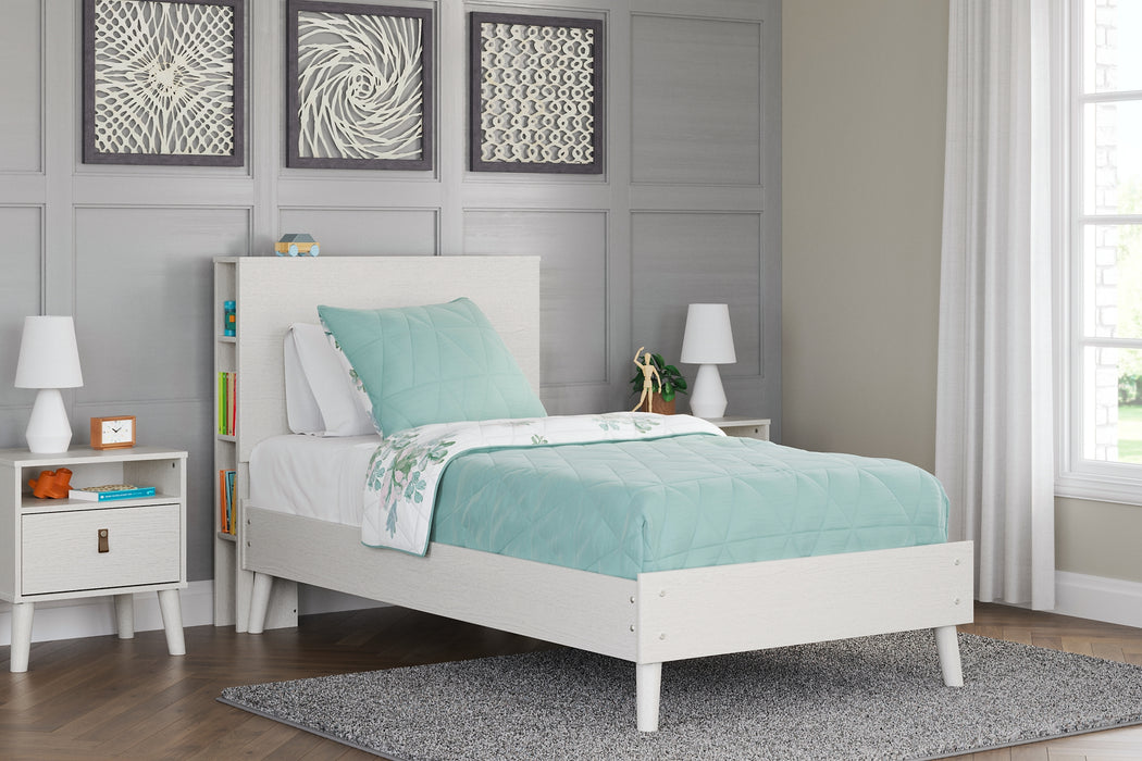 Ashley Express - Aprilyn Twin Bookcase Bed with Dresser and 2 Nightstands