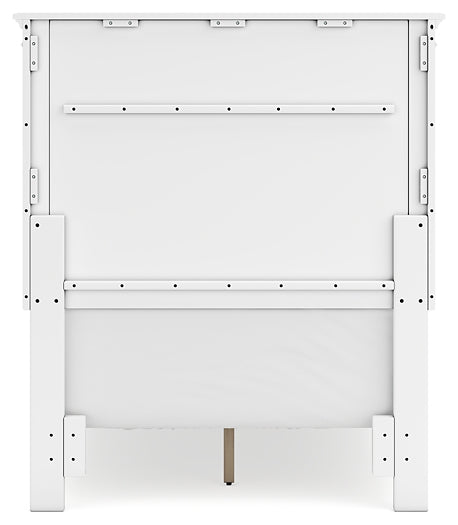 Fortman Twin Panel Bed with Mirrored Dresser, Chest and Nightstand